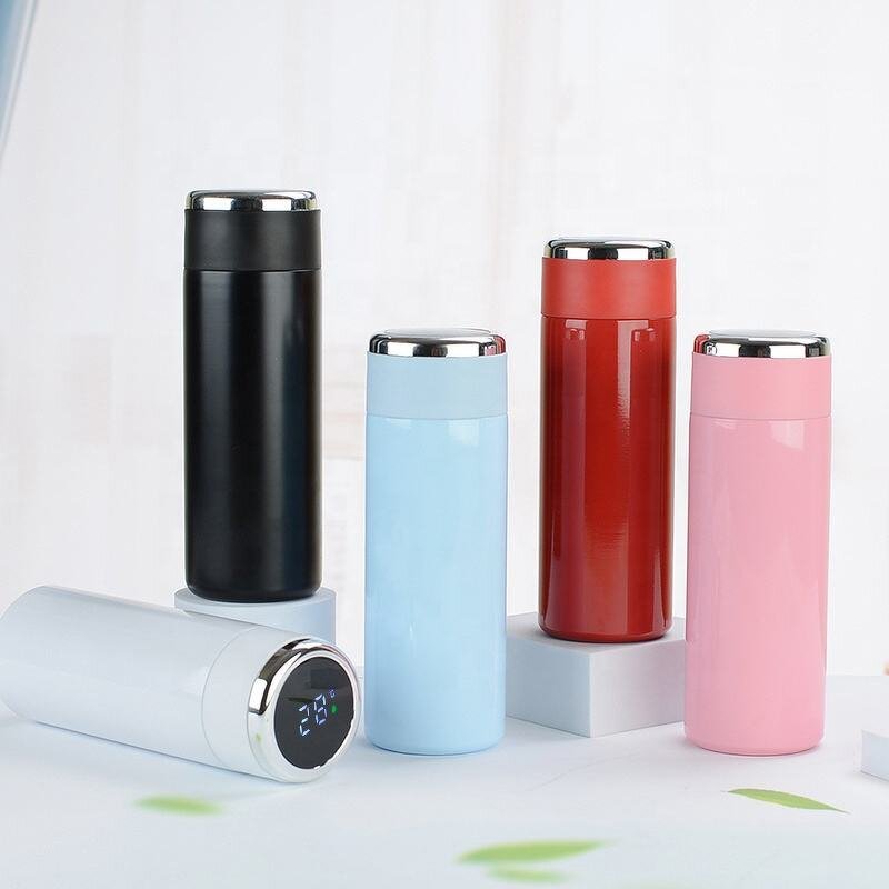 Smart Water Bottle Manufacturer - Led Temperature Display 400ml Stainless Steel Vacuum Sport Thermal