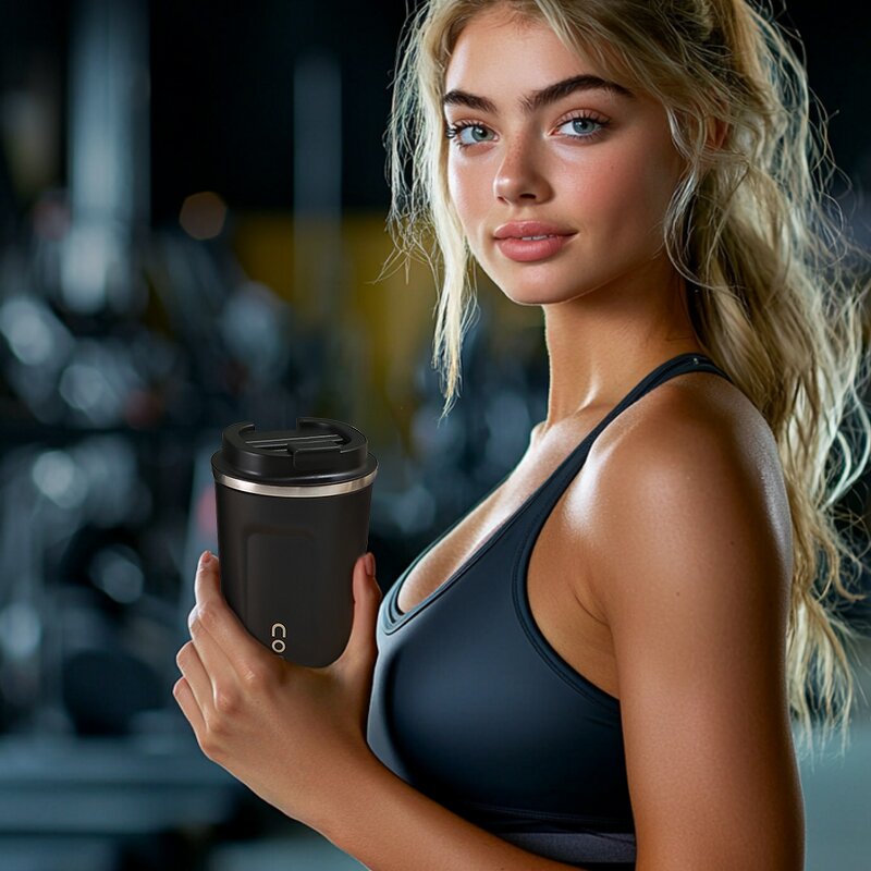 Travel Water Cup Tumbler Manufacturer - Wholesale Outdoor Gift Simple Double Wall Leak-proof Stainless Steel Portable Thermos Coffee