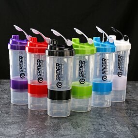 Protein Shaker Bottle Manufacturer - Promotional Gift 17oz Portable Bpa Free Transparent Plastic Workout Gym with Pill Organizer
