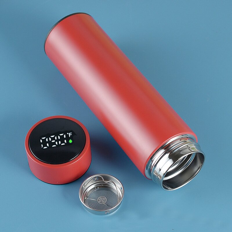 Smart Thermos Manufacturer - H4.0 500ml Black Double Wall Insulation Stainless Steel Fahrenheit with Digital Temperature Display