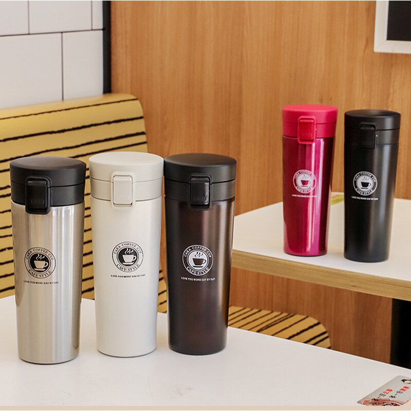 Gym Coffee Cup Manufacturer - Ready to Ship Promotional Business Gift 16oz 500ml Portable Leakproof Stainless Steel Red for Lady