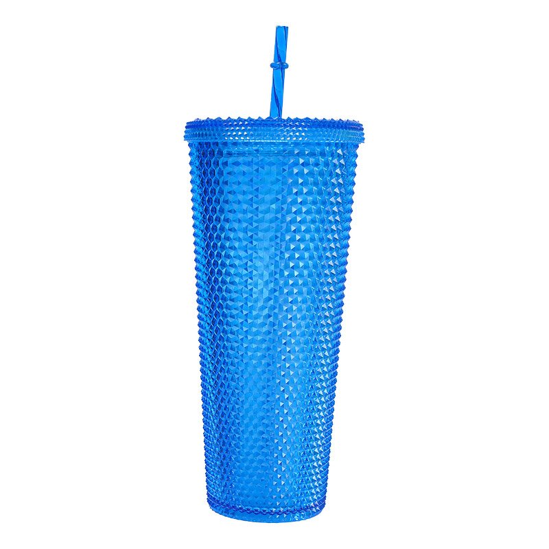 Studded Cold Drink Cup Tumbler Manufacturer - Custom Logo 24 oz Navy Blue BPA Free Heat Insulation Rivet