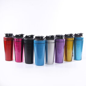 Gym Protein Shaker Bottle Manufacturer - Wholesale Promotion Gift 500ml Portable Bpa Free Stainless Steel Blender with Marker
