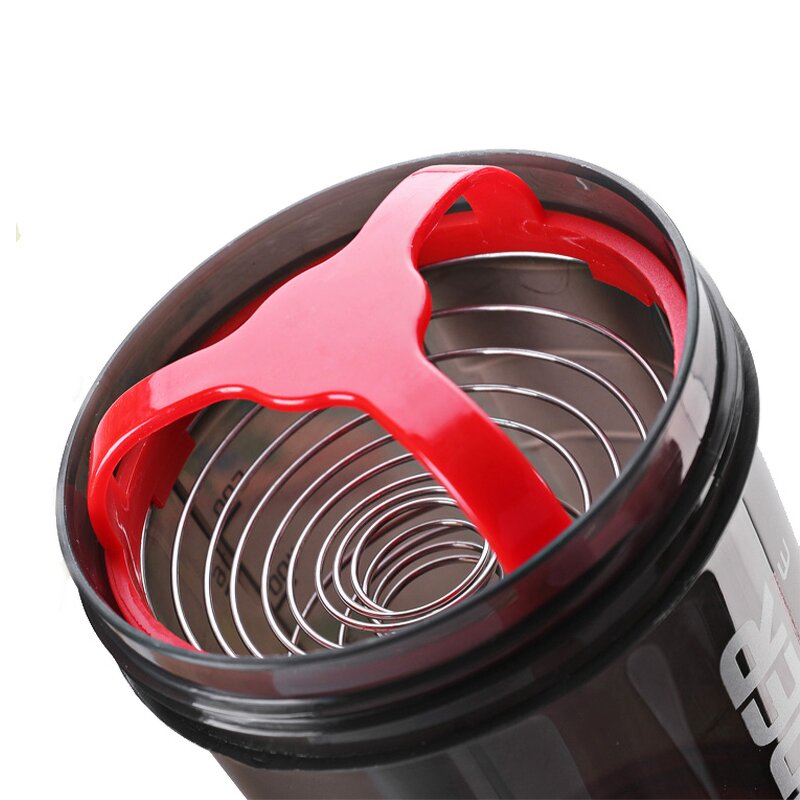 Sports Gym Plastic Bottle Manufacturer - Custom Logo 500ml Black 3 in 1 BPA Free with Pill Organizer Protein Container Mixing