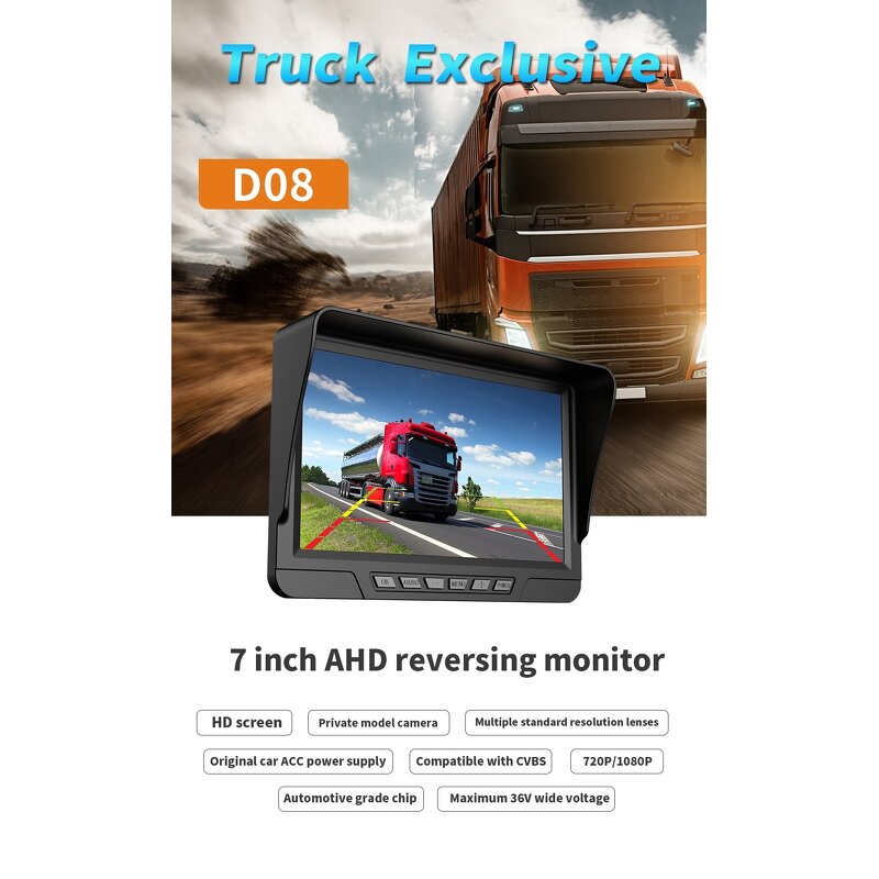 Truck Reversing Monitor Manufacturer - 7 Inch IPS Display Single Lens