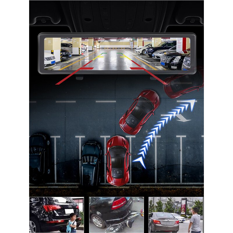 Car DVR Mirror Camera Manufacturer - 4K Rear View GPS WiFi Rear Camera Dash Cam Video Registrar Parking Monitor Radar Speed Warning