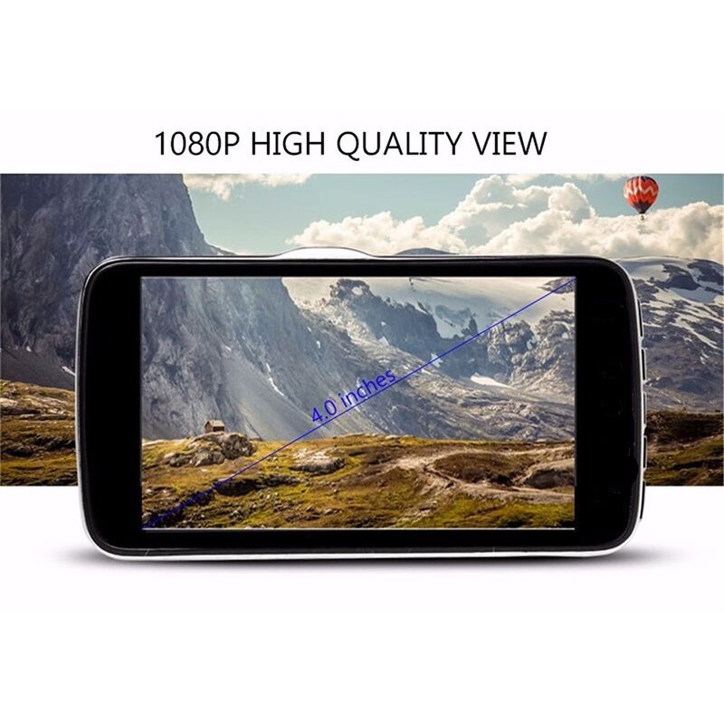 Car Camera DVR Manufacturer - 4.0 Inch IPS Touch Dual Lens Auto Camcorder 24H Parking Video Dash Cam Full HD 1080p Black Box
