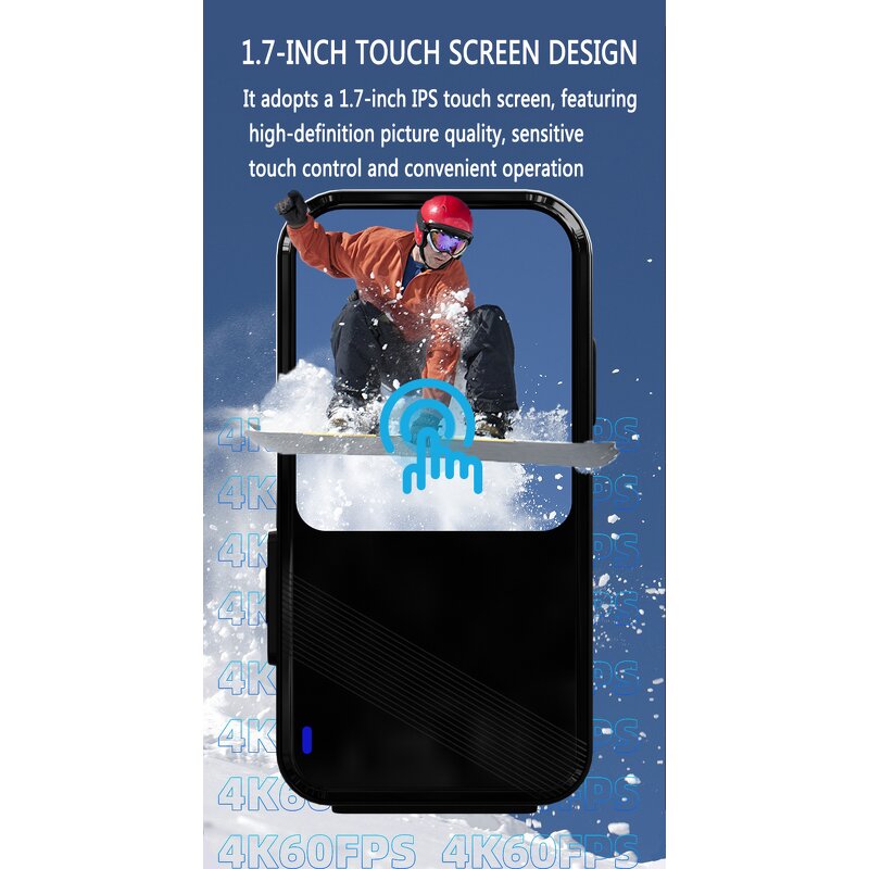 Action Camera Manufacturer - 4K 60FPS Video Camcorder WiFi Handheld 48MP 1.7 Inch Touch Screen Vlogging Image Stabilization