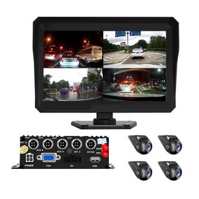 Mobile Vehicle CCTV DVR Manufacturer - Factory Direct Sales 10.1 Inch Screen 1080P 4G GPS Wifi 4Ch Car Truck Black Box