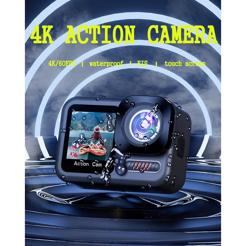 Action Camera Manufacturer - Outdoor Extreme Sports HD 4K 60fps EIS WiFi 20m Waterproof 2 Inch Touch Screen Waterproof