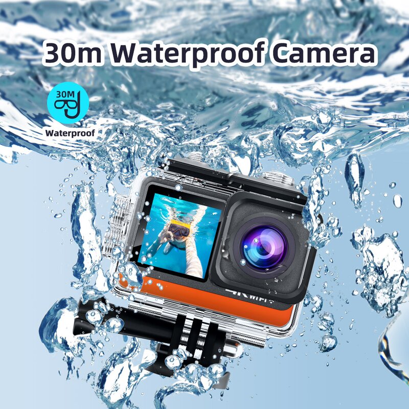 Action Camera Manufacturer - 4K 60fps WiFi Waterproof Underwater Video Recording Sport 2.0 Inch Touch Screen Outdoor