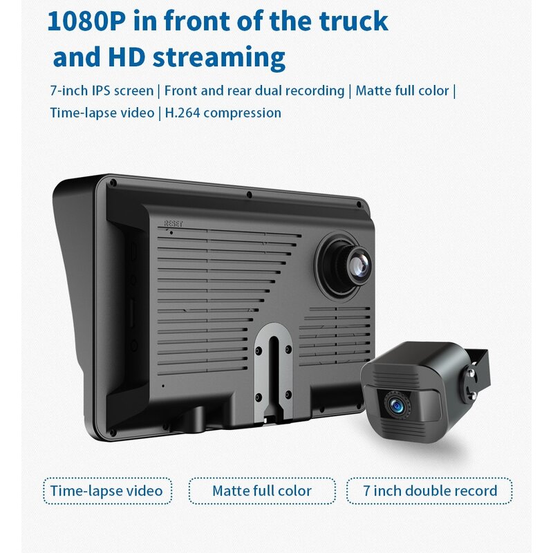 Truck DVR Monitor Manufacturer - 7 Inch 1280x720 High Definition AHD Night Vision Reverse Backup Recorder for Bus Car