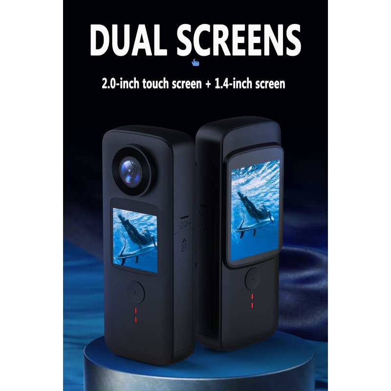 Action Camera Manufacturer - 4K WiFi Anti-shake Sport Dual Screen 30m Waterproof Touch for Travel Video Diving Bodycam