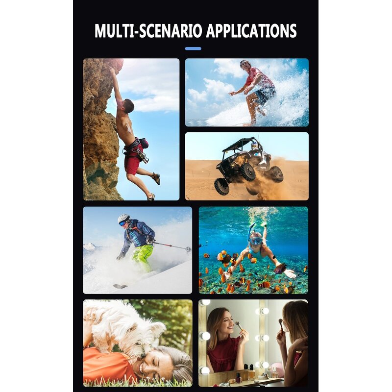 Action Camera Manufacturer - 4K WiFi Anti-shake Sport Dual Screen 30m Waterproof Touch for Travel Video Diving Bodycam