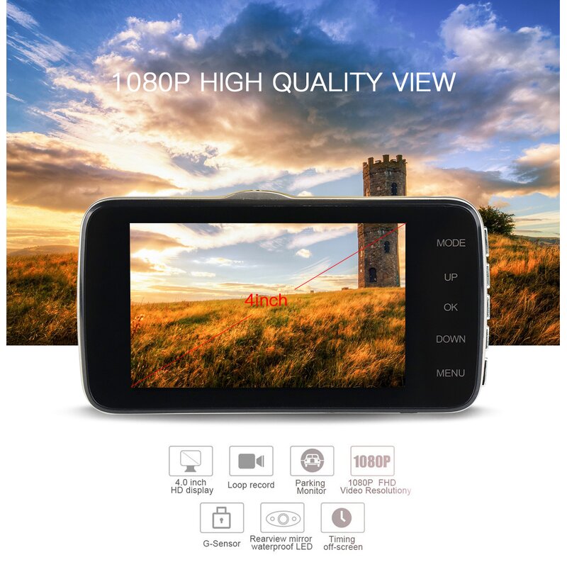 Dashcam Manufacturer - Dual Lens Car Dvr Charger Accessories Sticker Battery IPS Sensor Card CPU Video Parking Loop