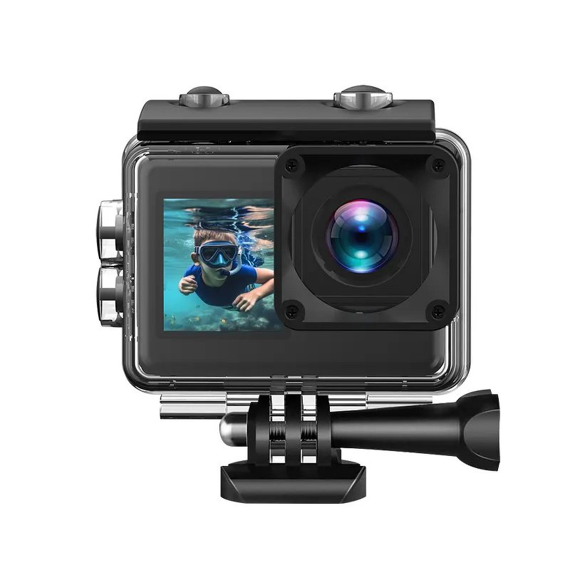 Action Camera Manufacturer - 4K Sport 30fps Wifi Dual Color 2.0inch HD Screen 30M Waterproof 2000W Video Wide Lens Motion