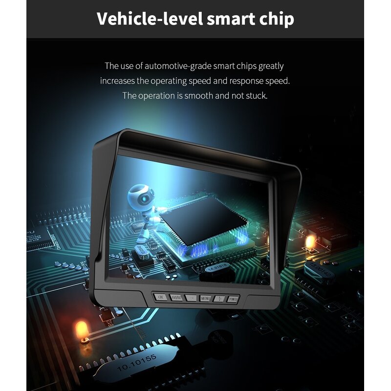 Truck DVR Monitor Manufacturer - 7 Inch 1280x720 High Definition AHD Night Vision Reverse Backup Recorder for Bus Car