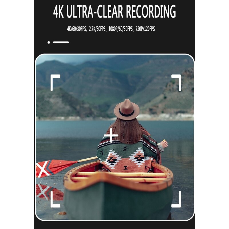 Action Camera Manufacturer - Outdoor Extreme Sports HD 4K 60fps EIS WiFi 20m Waterproof 2 Inch Touch Screen Waterproof