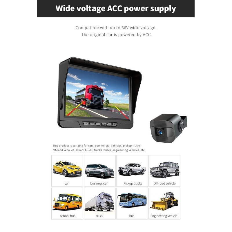 Truck Reversing Monitor Manufacturer - 7 Inch IPS Display Single Lens