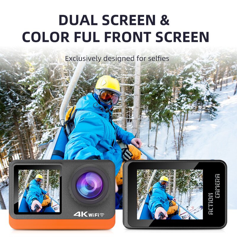 Action Camera Manufacturer - 4K 60fps WiFi Waterproof Underwater Video Recording Sport 2.0 Inch Touch Screen Outdoor