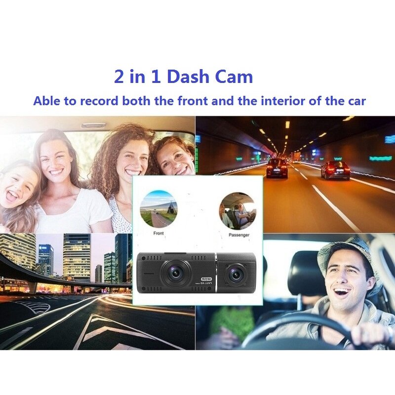 Dash Cam Manufacturer - 1.5 Inch Screen 1080P Dual Lens Interior Camera Recorder 24H Parking Monitor Car Black Box