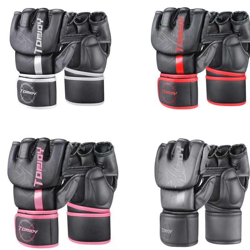 MMA Gloves Manufacturer - Custom Logo Leather PU Microfiber 4oz 6oz 7oz Open Palm