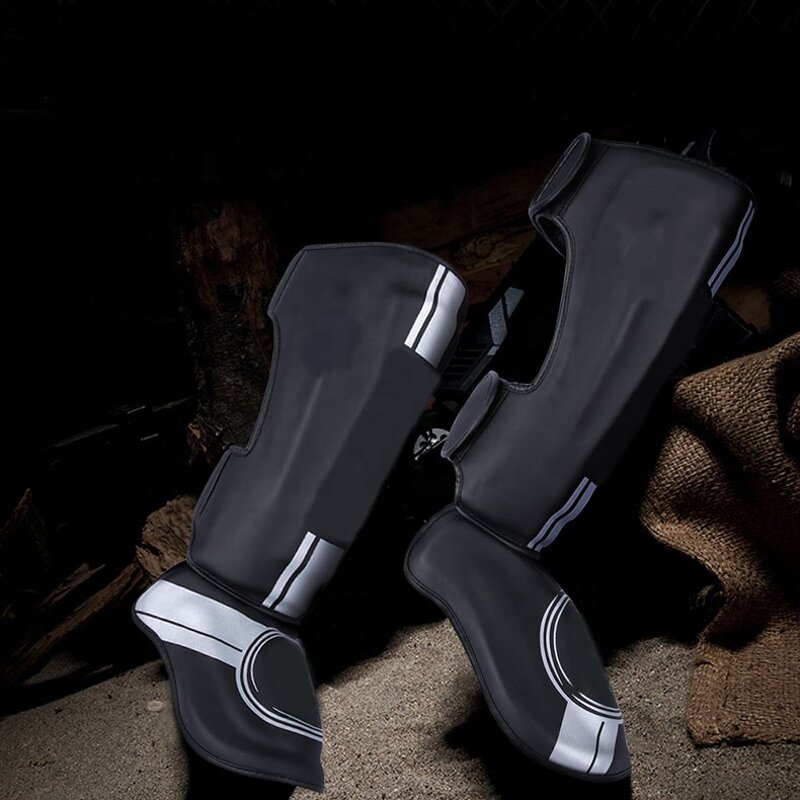 Boxing Shin Guards Manufacturer - Sanda Custom Logo Boxing Instep Guards Taekwondo