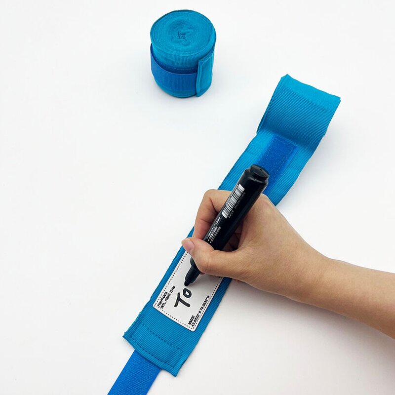 Boxing Hand Wraps Manufacturer - New Design Writing Logo Graffiti Leather Label