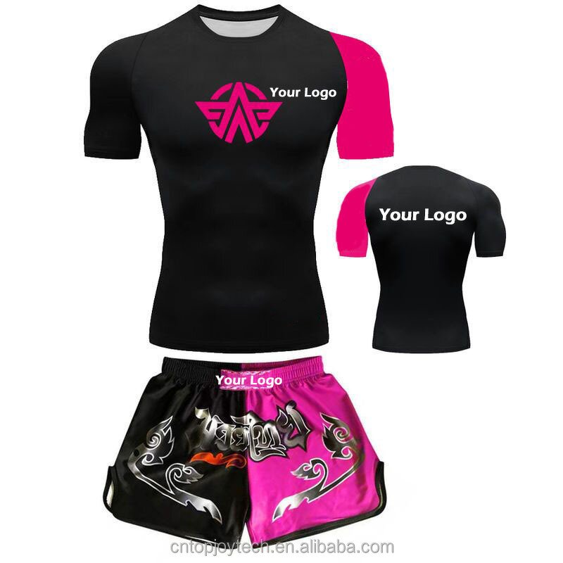 Boxing Wear Manufacturer - Custom Logo Boxing Vest and Short Men MMA Muay Thai