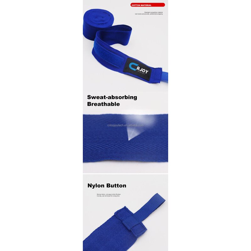 Boxing Hand Wraps Manufacturer - Custom Logo 180inch Printing Pure Muay Thai Cotton