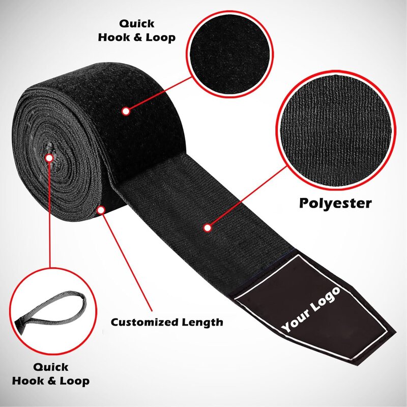 Boxing Hand Wraps Manufacturer - 4m 180inch Semi Elasticity Mexican Bandages Custom