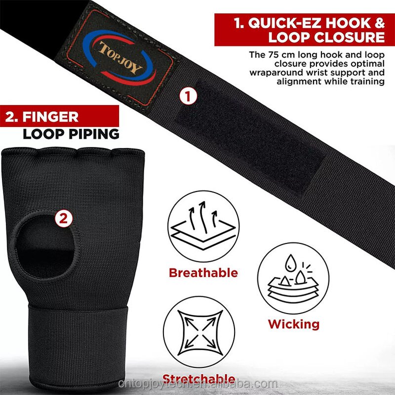 Boxing Hand Wraps Manufacturer - Quick Hand Wrap MMA Gel Inner Gloves Custom Logo