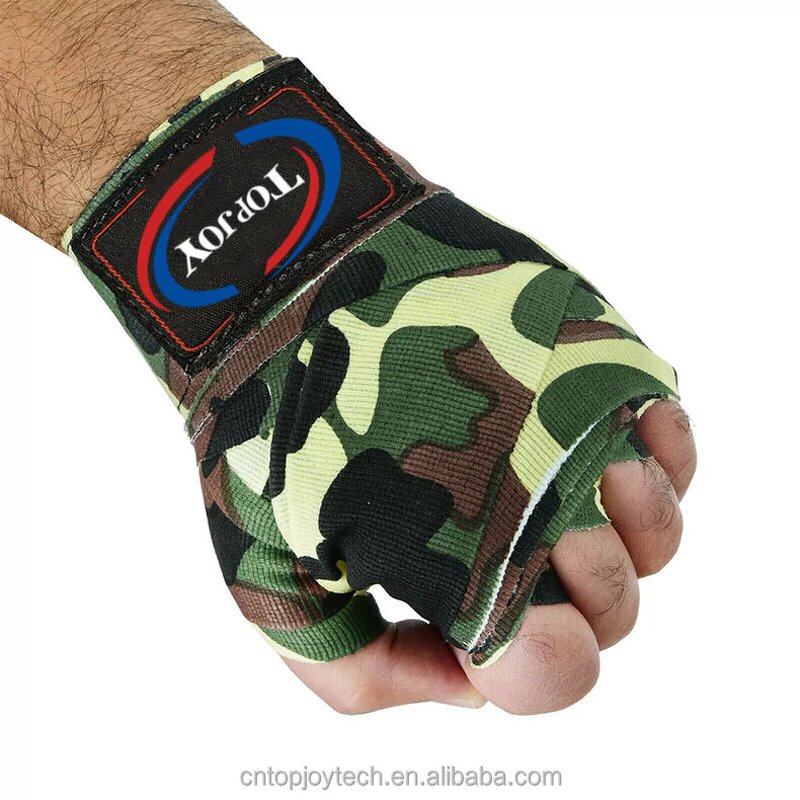 Boxing Hand Wraps Manufacturer - 180 Inch Fitness Green Camo Elastic Gym Handwrap
