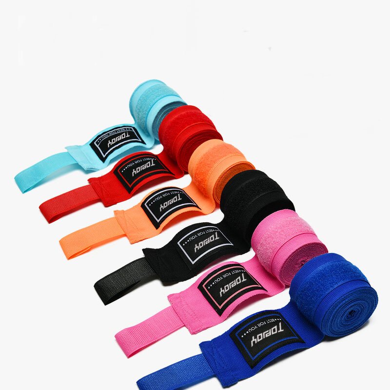 Boxing Hand Wraps Manufacturer - Custom Logo Printing Elasticated Quick Wrist Wraps