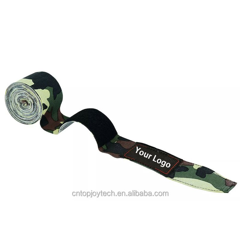 Boxing Hand Wraps Manufacturer - 180 Inch Fitness Green Camo Elastic Gym Handwrap