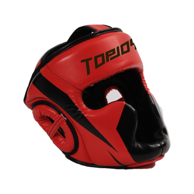 Boxing Head Guard Manufacturer - Black Adult Muay Thai Fighting Helmet