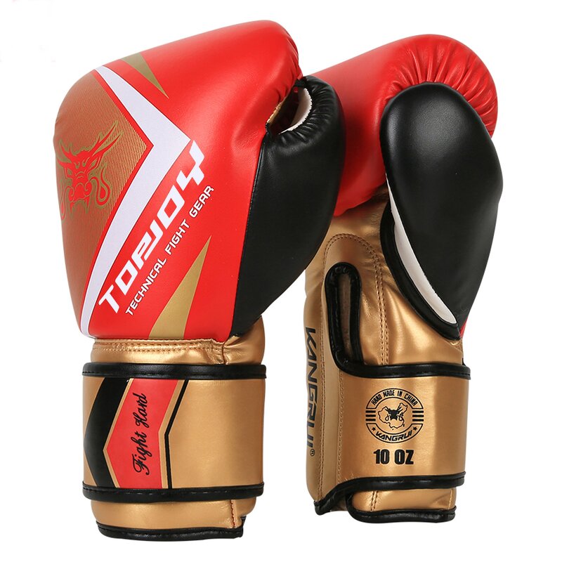 Boxing Gloves Manufacturer - Fashion Leather Red 12oz Custom Logo Training
