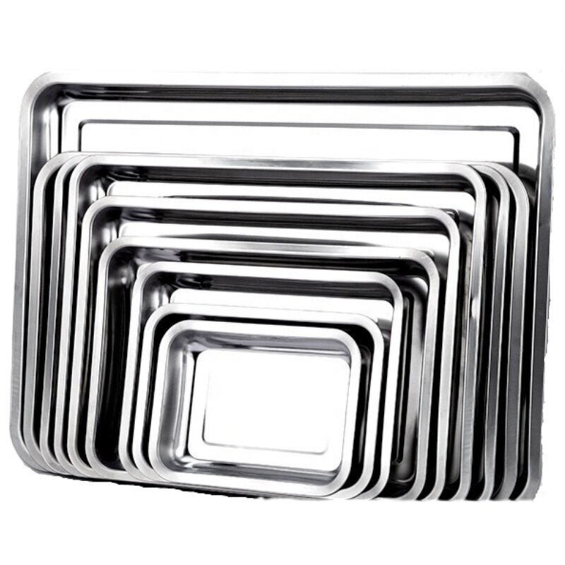 Bread Tray Manufacturer - Food Grade 304 Stainless Steel Thickening Square for Baking