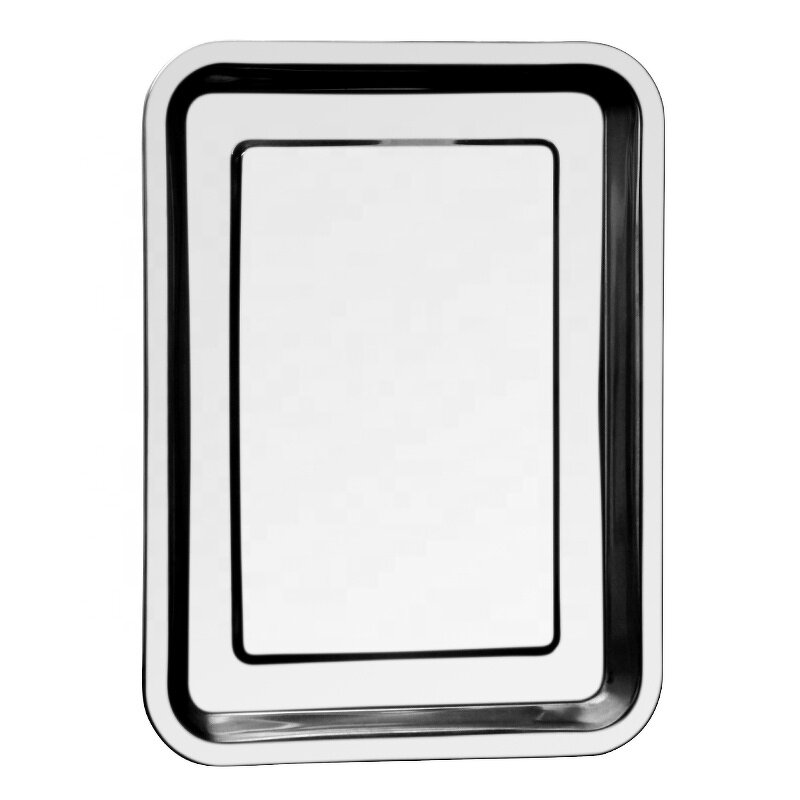 Service Tray Manufacturer - Stainless Steel Thickened Large for Hotel Cookie Baking Barbecue
