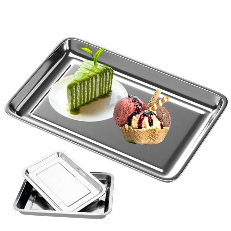 Bread Tray Manufacturer - Food Grade 304 Stainless Steel Thickening Square for Baking