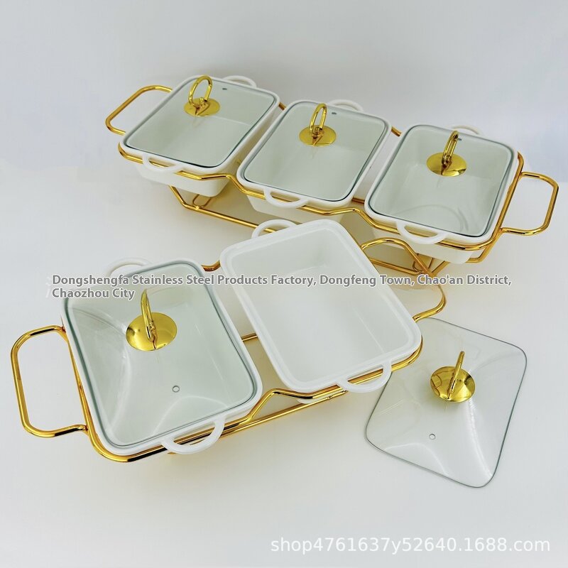Dining Stove Factory - Ceramic Square White Porcelain for Food Heating Baking Tray