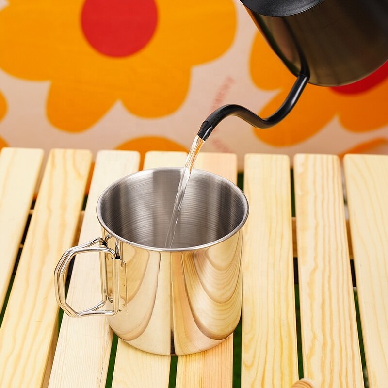Camping Mug Manufacturer - 304 Stainless Steel Collapsible Portable for Coffee Beer Travel