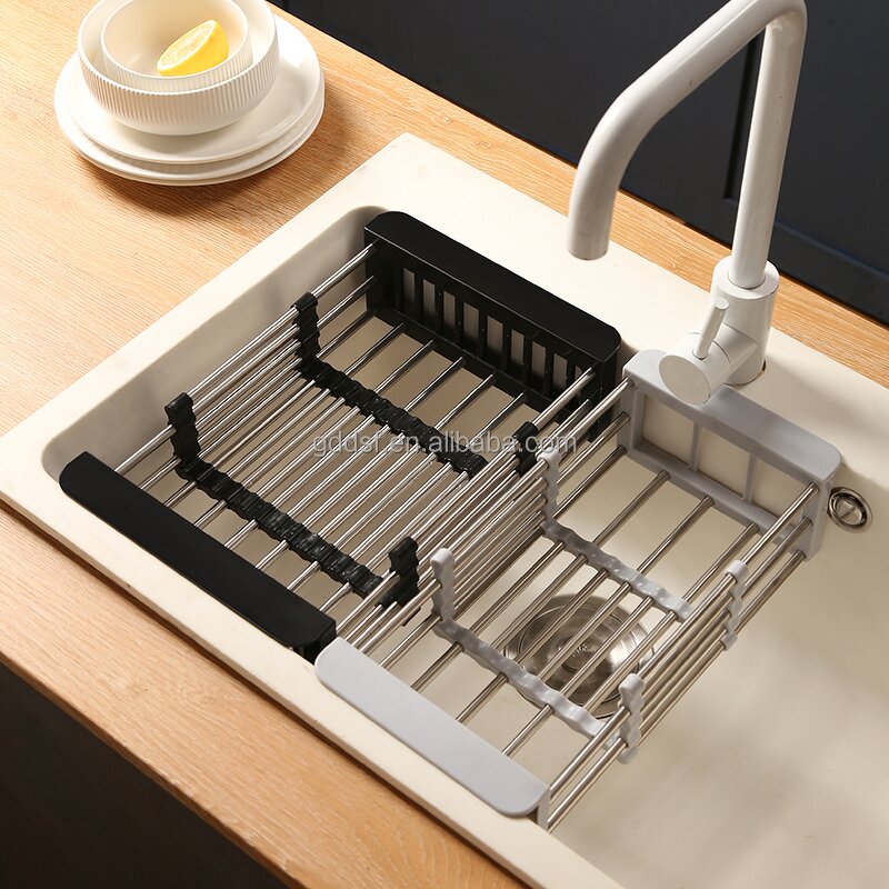 Sink Organizer Manufacturer - Hot Sale Adjustable Stainless Steel Telescopic Dish Drying Rack