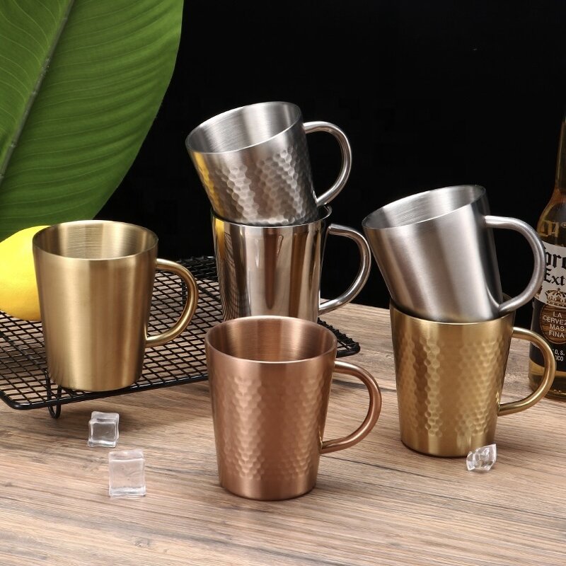 Tumbler Mug Manufacturer - 304 Stainless Steel Hammered Copper Rose Gold Double Wall