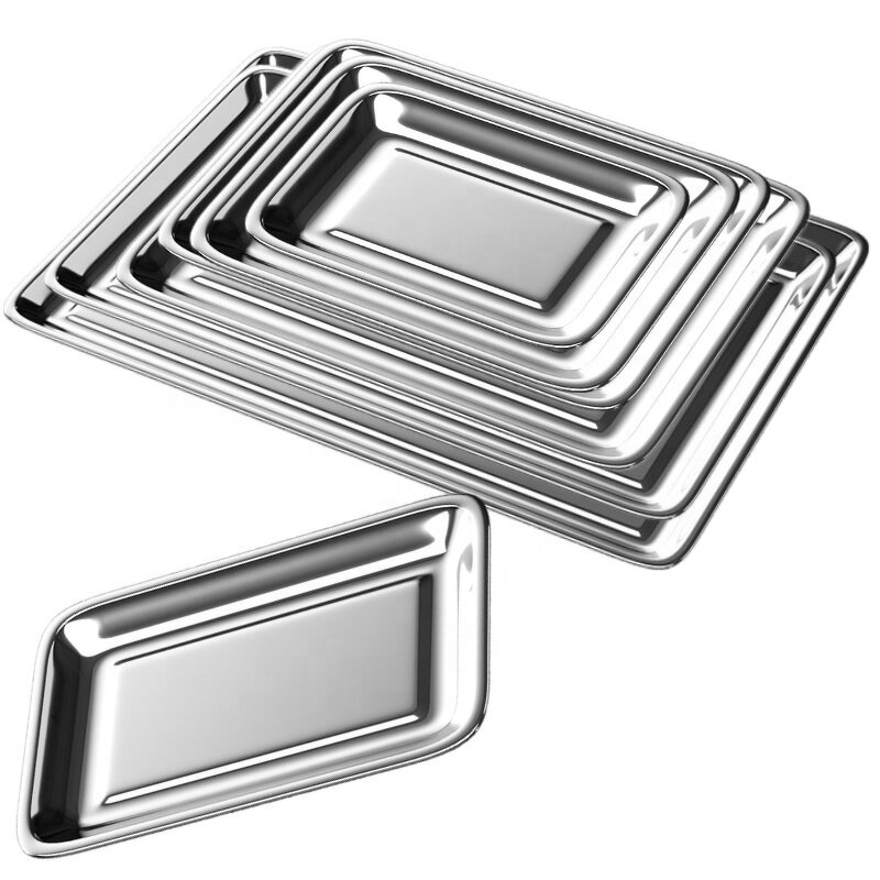 Square Tray Manufacturer - Stainless Steel Multifunctional for Dental Medical BBQ Baking Cookie