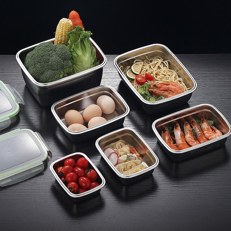 Food Storage Container Manufacturer - Stainless Steel Sealed Bento Lunch Box Sandwich with Lid