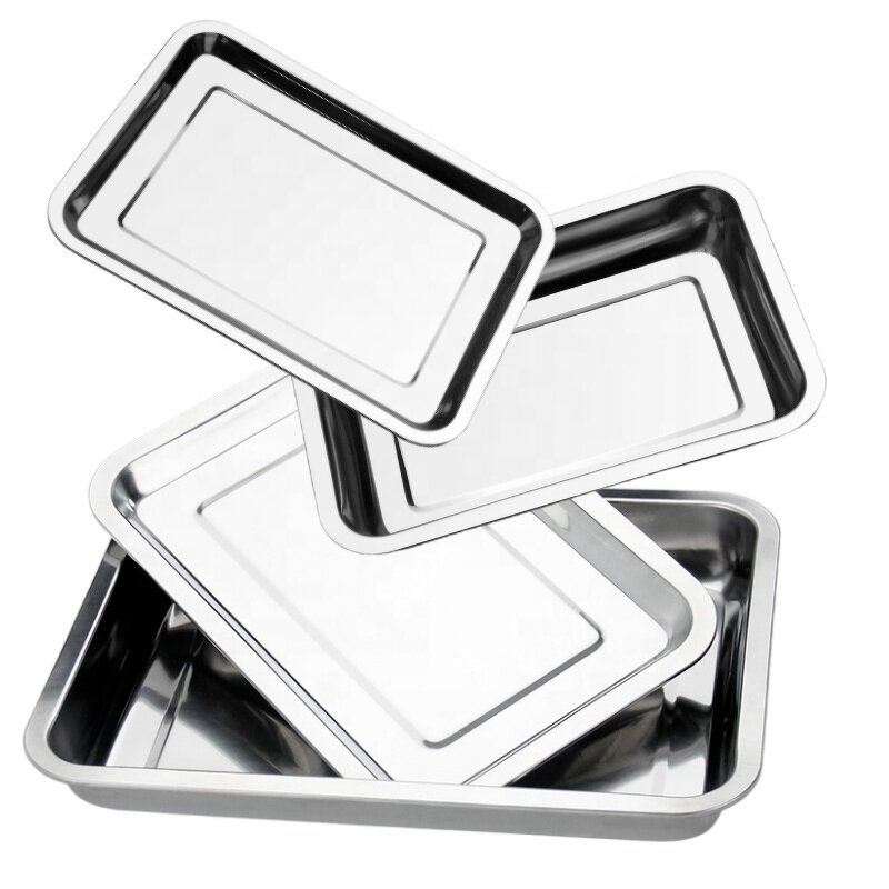 Stainless Steel Tray Manufacturer - Thickened for Barbecue Steamed Rice Grilled Fish Hotel