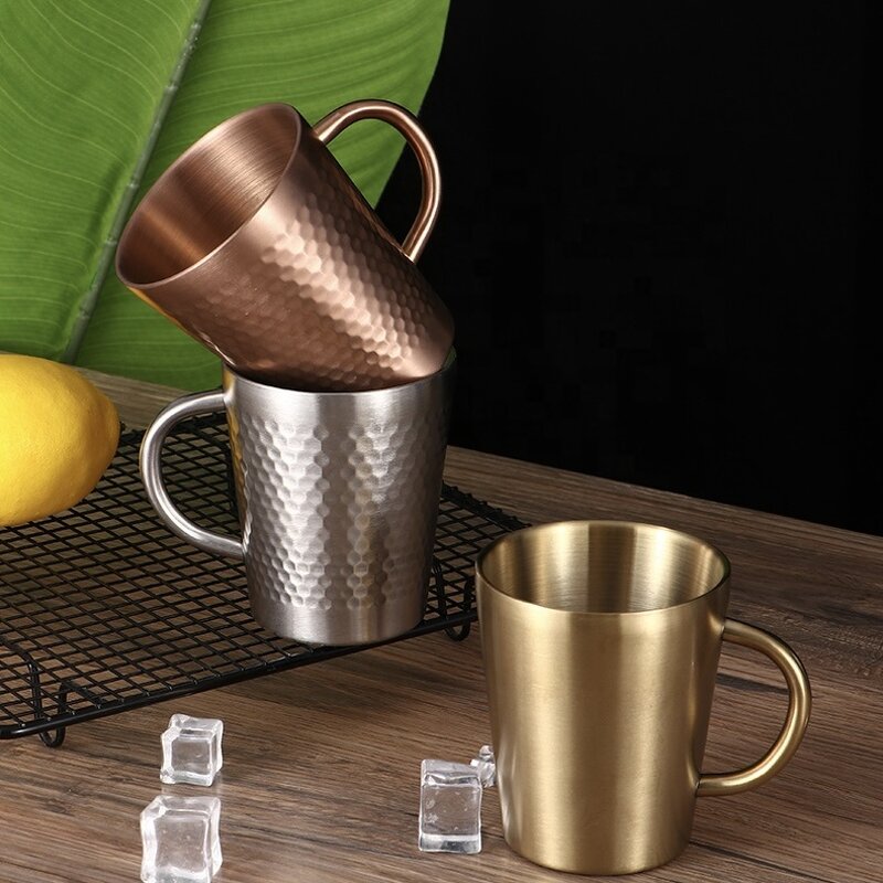 Tumbler Mug Manufacturer - 304 Stainless Steel Hammered Copper Rose Gold Double Wall