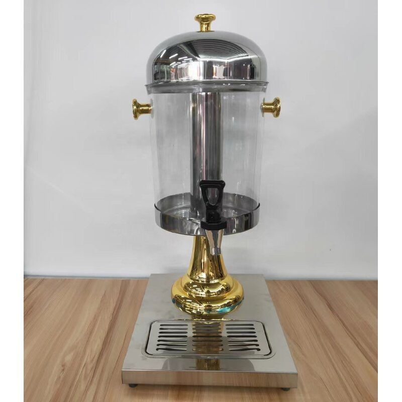 Drink Dispenser Factory - Automatic Gold Luxury Single Tank Juice Dispenser for Hotel Buffet