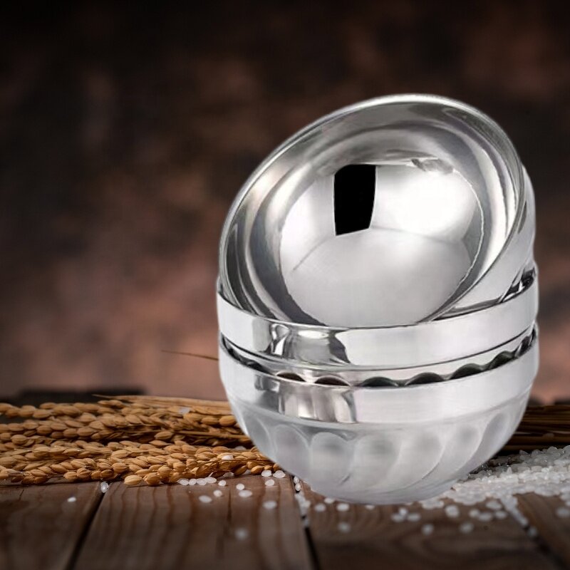 Mixing Bowl Set Factory - Restaurant School Stackable Double Thickened Stainless Steel